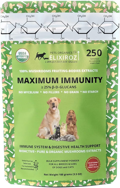 Complejo de Hongos para Perros y Gatos – – Reishi (Ganoderma lucidum) : conocido por su alto contenido en – Image 1