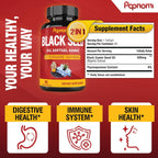 Papnami Premium Aceite de Semillas Negras en Cápsulas Blandas - 90 Cápsulas (3 Meses)