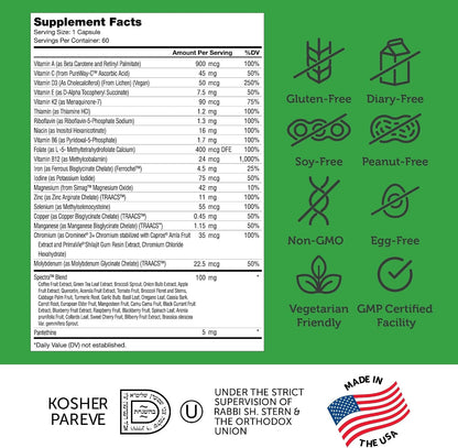 Zahler Multivitamínico Vegano Diario - 60 Cápsulas - Para Hombres y Mujeres – Image 2