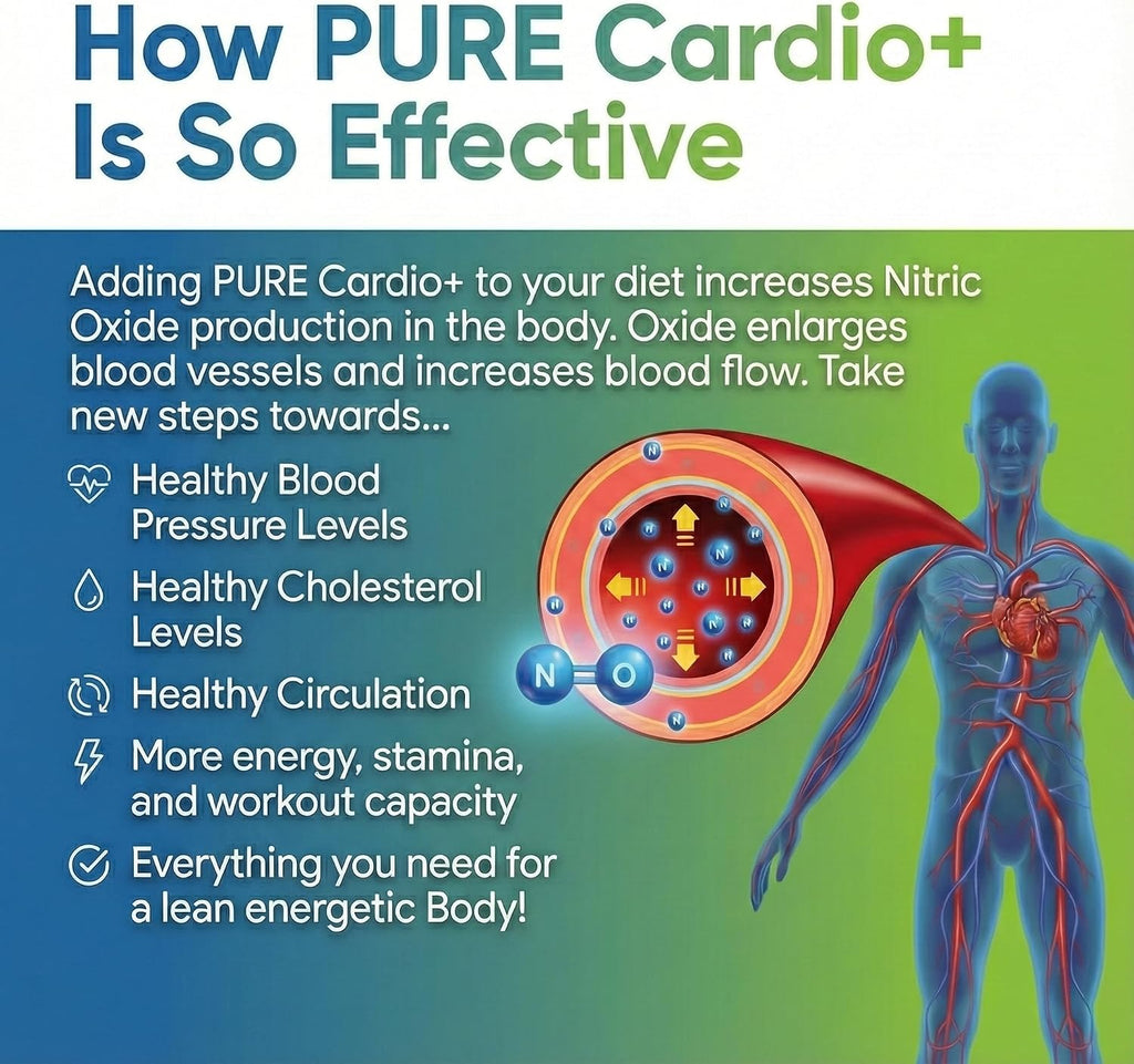 PURE® Cardio+ - Polvo para Apoyo Cardiovascular con L-Arginina y L-Citrulina - 363g