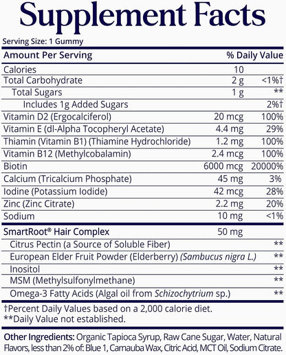 SugarbearPRO Hair Vitamin Gummy - Biotina – La biotina contribuye al funcionamiento normal del sistema nervioso. – Image 7