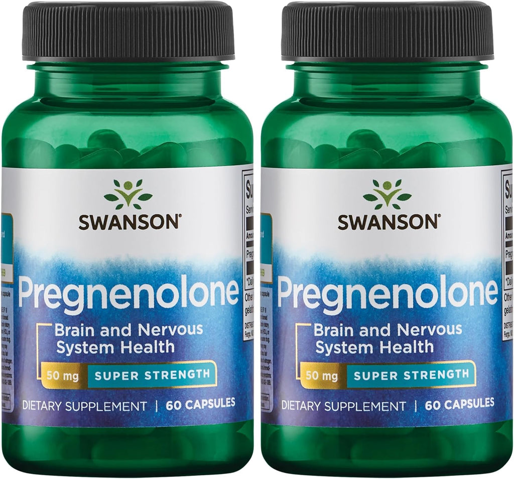 Swanson Super-Strength Pregnenolona 50 mg, 60 Cápsulas