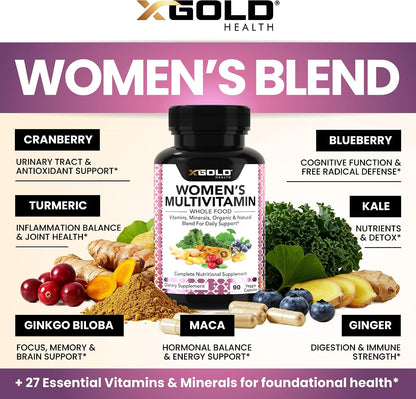 Multivitamínico Vegano para Mujeres 50+ con Superalimentos Orgánicos - 90 Cápsulas – Image 3