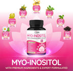 Organic Cadane Myo Inositol con Ashwagandha y Adaptógenos – 90 Cápsulas Veganas