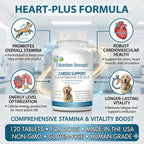 Nutrition Strength Cardio Support for Dogs with Antioxidants, L-Carnitine, L-Taurine, Coenzyme Q10 and Vitamin E, 120 Chewable Tablets