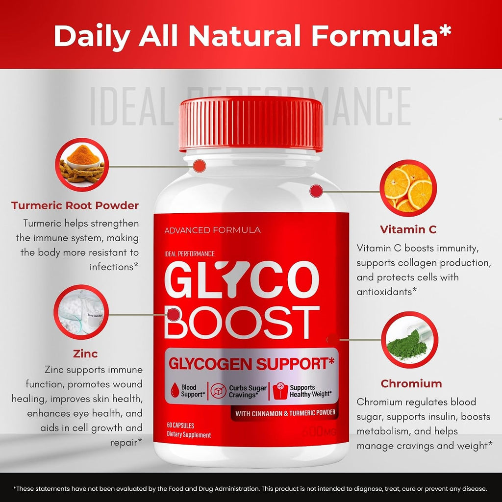 IDEAL PERFORMANCE Glyco Boost Blood Capsules - Suplemento para Circulación Saludable (3 Pack)