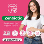ZENZSUAL Zenbiotic Probióticos para Mujeres – 25 Mil Millones UFC, Salud Vaginal y Equilibrio del pH, Control de Olores y Levaduras, Salud Digestiva e Intestinal, Confort Urinario, 30 Cápsulas Veganas