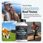 Primal Being Cápsulas de Testículos de Res Alimentados con Pasto – Suplemento de Órganos para Hombres, Nueva Zelanda, 120 Cápsulas
