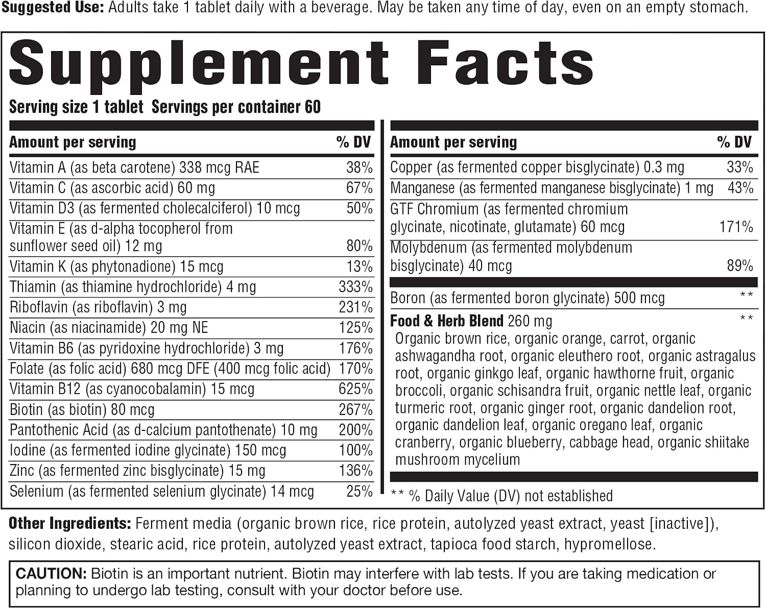 INNATE Response Formulas Multivitamínico para Hombres Mayores de 40 Sin Hierro - Complejo Multivitamínico con Vitamina C, B12, B6, D3, Zinc - Vegetariano, No GMO, Kosher - 60 Comprimidos