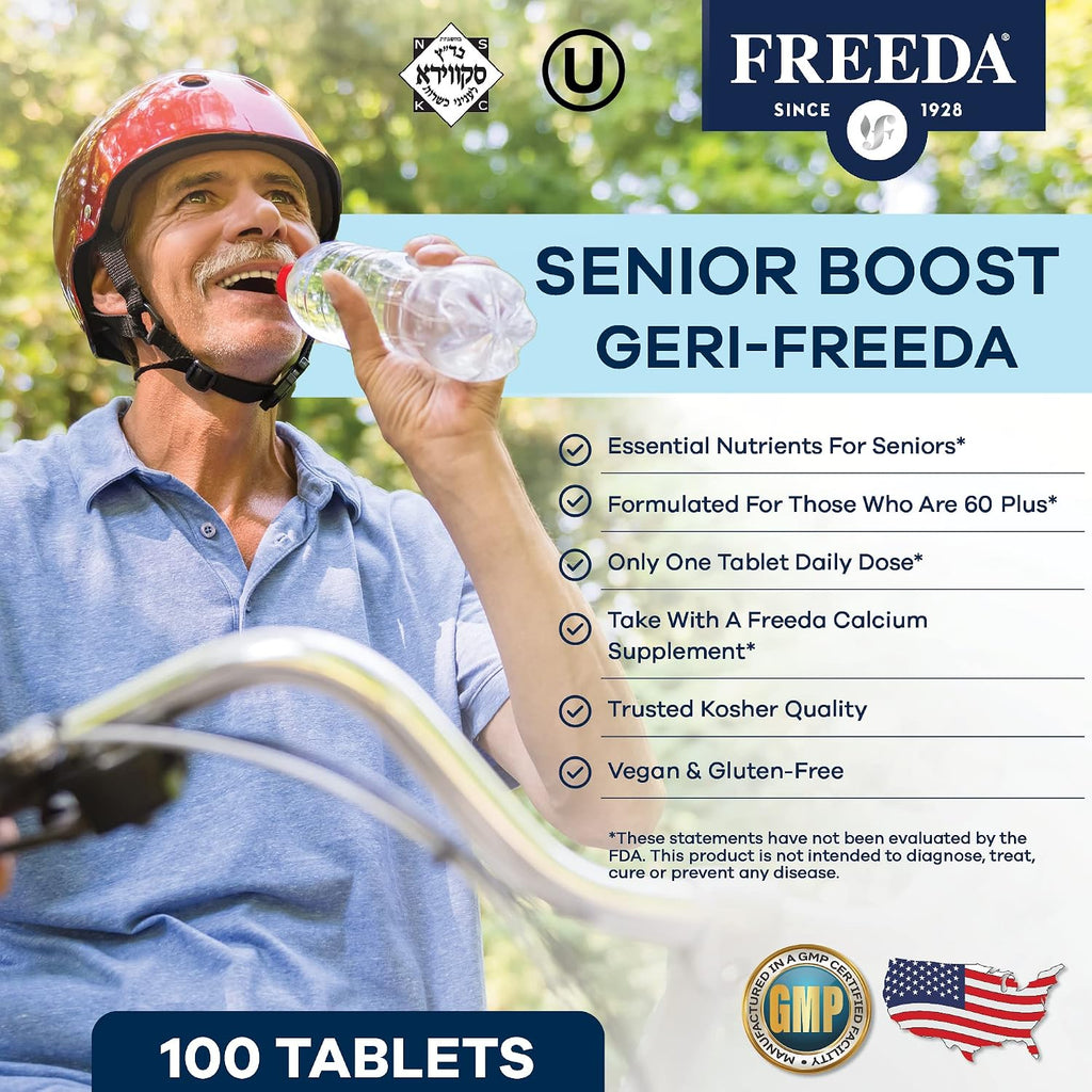 Freeda Senior Multivitamínico - 250 Comprimidos - Kosher, Vegano, Sin Gluten