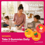 SmartyPants Gominolas Multivitamínicas para Mujeres, Omega 3 DHA/EPA, Metilfolato, CoQ10, Vitamina D3, C, B12, B6, A, K, Zinc, Tres Sabores de Fruta, 90 Gominolas (Suministro para 30 Días)