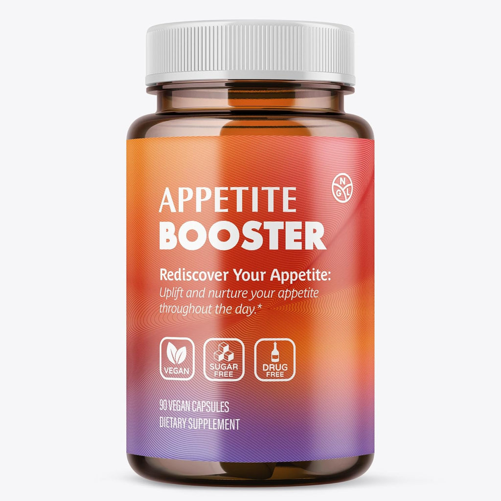 NGL Appetite Booster Extra Strength para Adultos Fortificado con Lisina, Ácido Fólico, Hierro, Tiamina y Complejo B