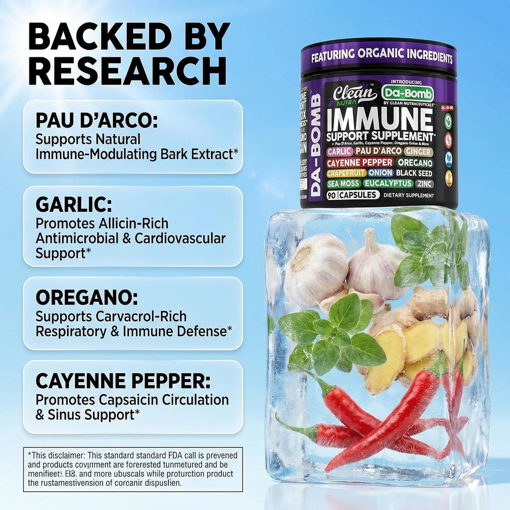 Complejo Inmunológico Orgánico con Pau D'Arco y Vitaminas - Clean Nutraceuticals