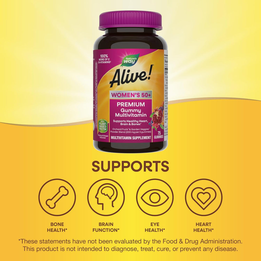 Nature's Way Alive! Multivitamínico prémium en gomitas para mujeres de 50+