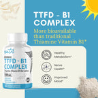 Nature's Fusions TTFD Tiamina B1 100mg con Magnesio - 60 Cápsulas