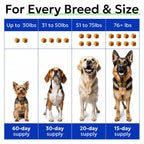 BARK&SPARK Multivitamínico para Perros con Glucosamina, Condroitina y Omega 3 - 120 Comprimidos