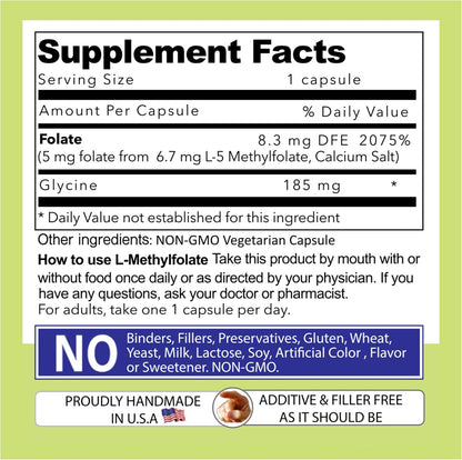 Our Daily Vites L-Metilfolato 5mg – – El folato contribuye a la función psicológica normal. – Image 9