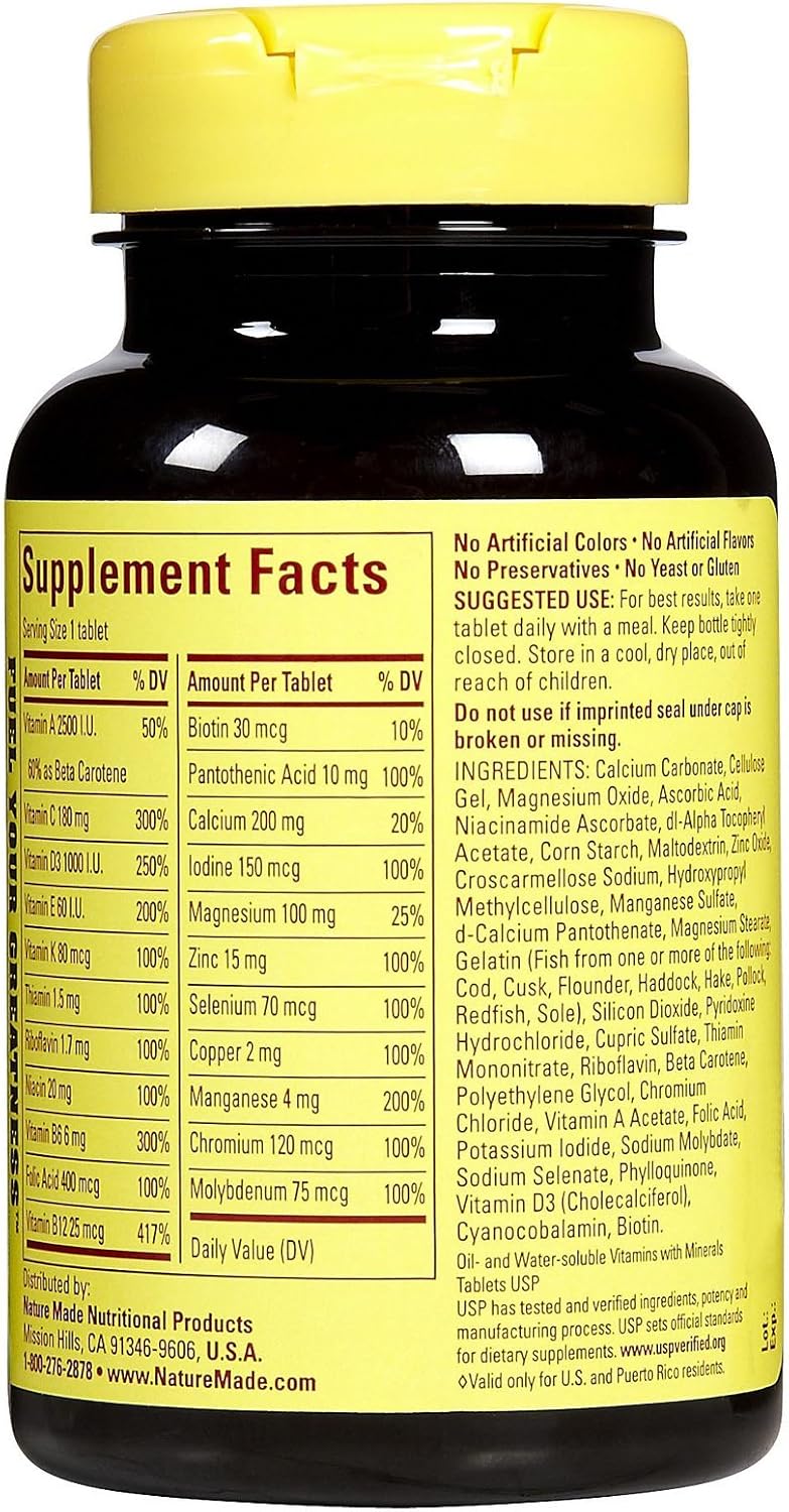 Nature Made Multivitamínico para Mujeres 50+ - 90 Comprimidos