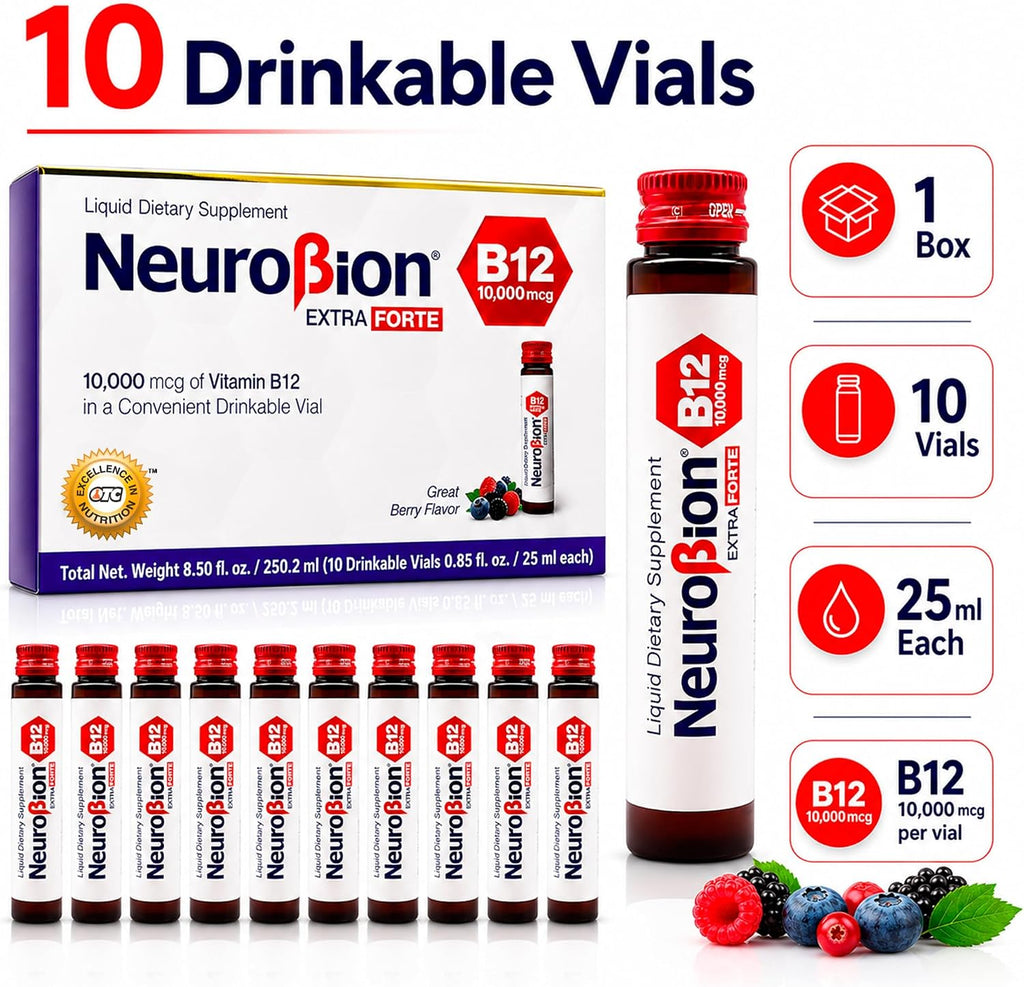 Neurobion Extra Forte B12 10.000 mcg Viales Líquidos - 10 Viales