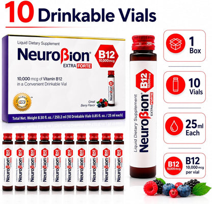 Neurobion Extra Forte B12 10.000 mcg Viales – La vitamina B12 contribuye a la formación normal de glóbulos rojos. – Image 4
