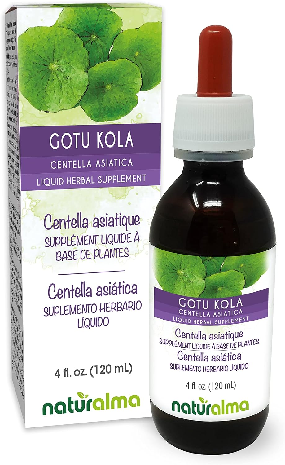 Naturalma Gotu kola (Centella asiatica) Extracto Líquido Sin Alcohol - 118 ml
