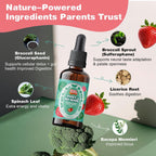 Pick No More Kids Liquid Greens con Sulforafano – Nutrición Oculta para Niños que no Comen Verduras, Apoyo Diario, Vegano, Sin Azúcar, 60 ml