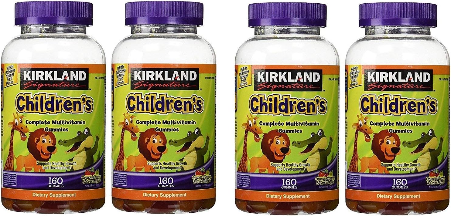 Kirkland Signature Gominolas Multivitamínicas Completas para Niños, 160 unidades (Paquete de 4)
