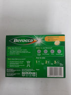 Berocca Energy Vitaminas B y C Sabor Mango y Naranja 45 Comprimidos Efervescentes