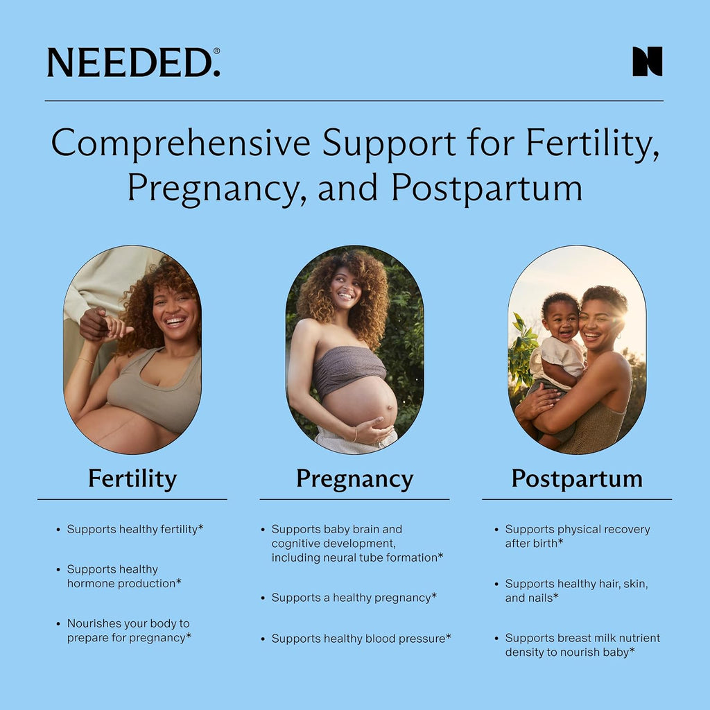 Needed. Prenatal Multi Pro | Multivitamínico con Colina para Embarazo y Lactancia