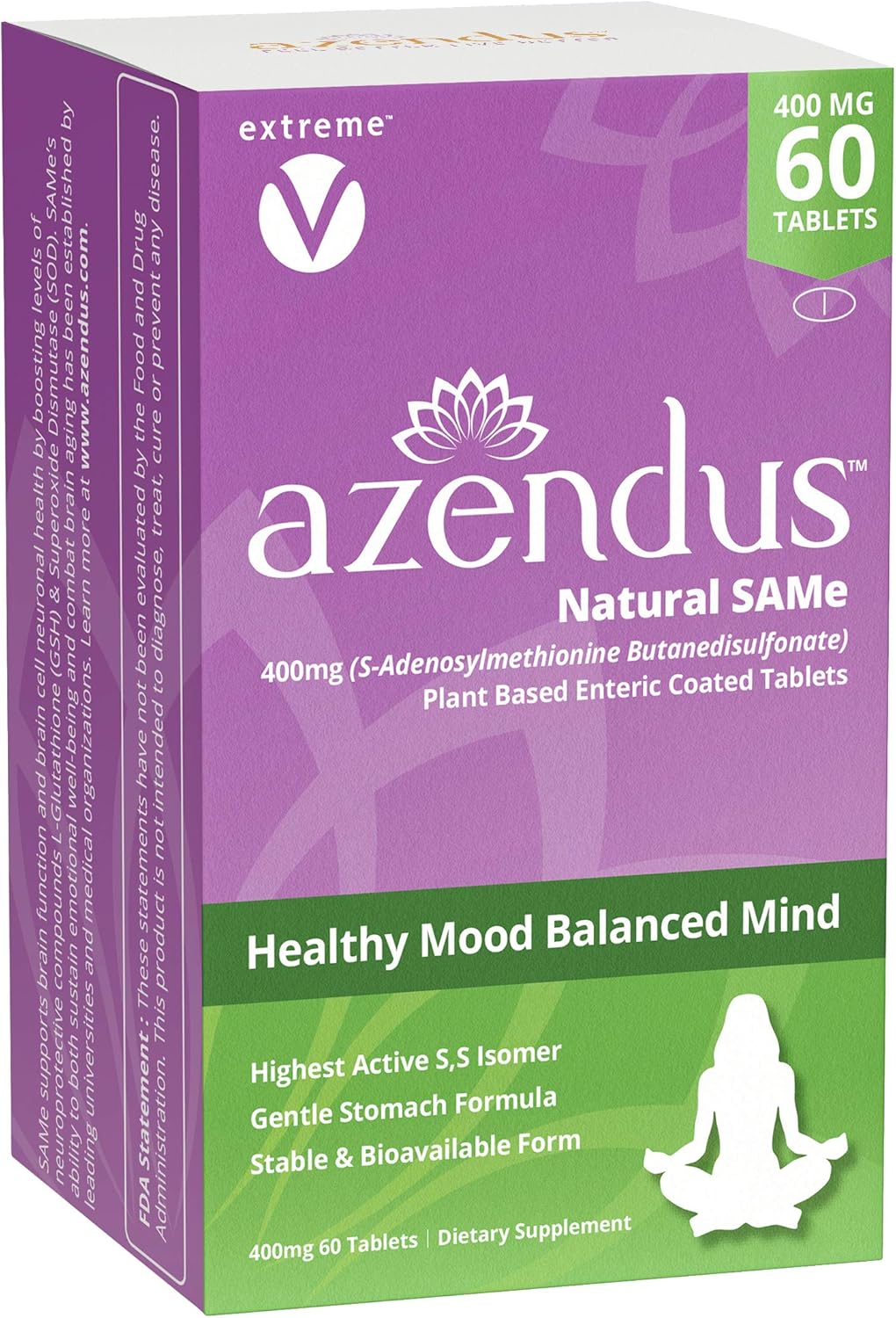 Azendus SAM-e 400mg 60 Comprimidos Recubiertos