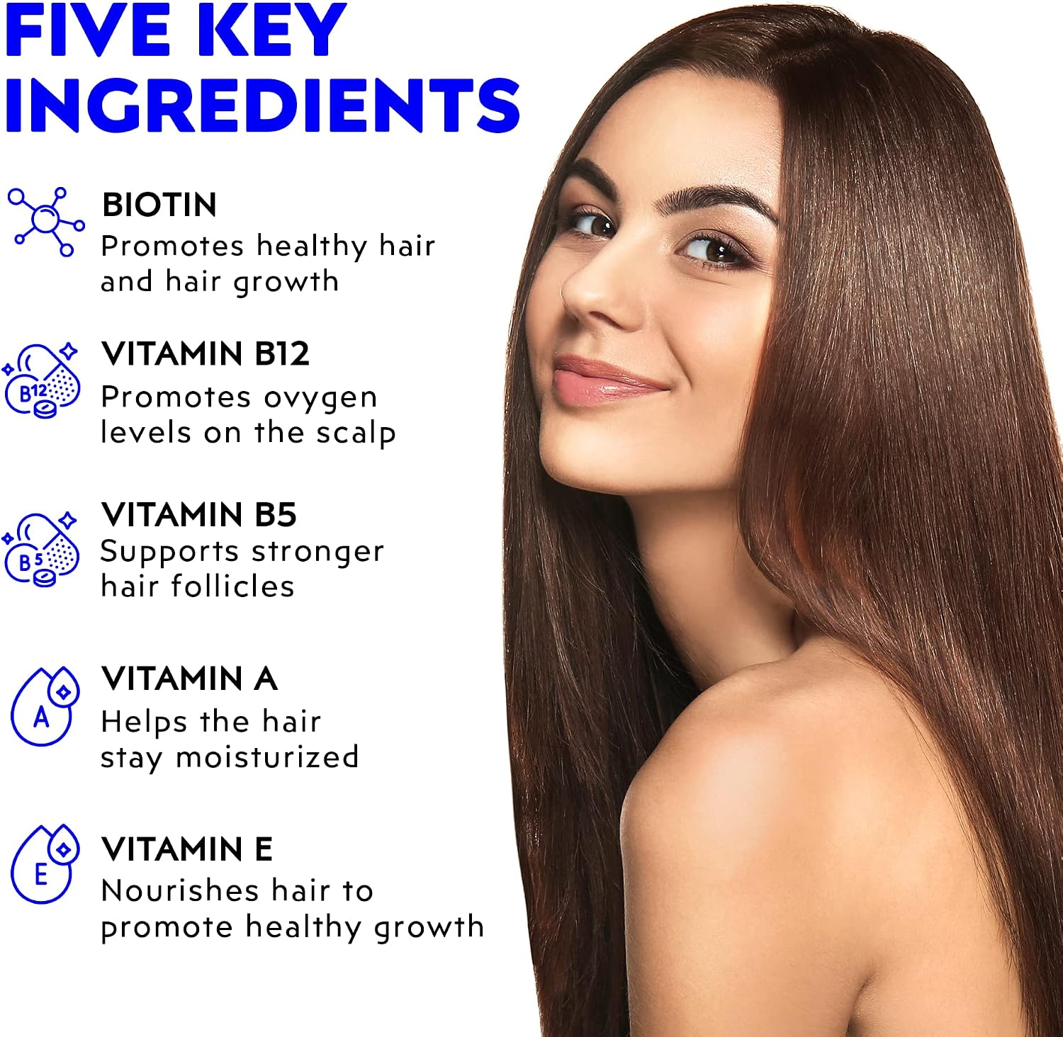 Elon Biotin Gummies – Gominolas de Biotina 5000 mcg para Cabello, Piel y Uñas (60 unidades)