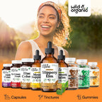 Wild & Organic Slippery Elm Liquid Drops - Apoyo Digestivo, Pulmonar y para la Mujer - 118 ml