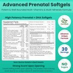 SHIFAA NUTRITION Vitaminas Prenatales Halal con DHA y Ácido Fólico, 90 Softgels