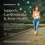 Neurobiologix Complejo de Vitamina D3 + K2 Cofactor, 10.000 UI D3 con K2 MK-7, Zinc y Boro, 60 Cápsulas