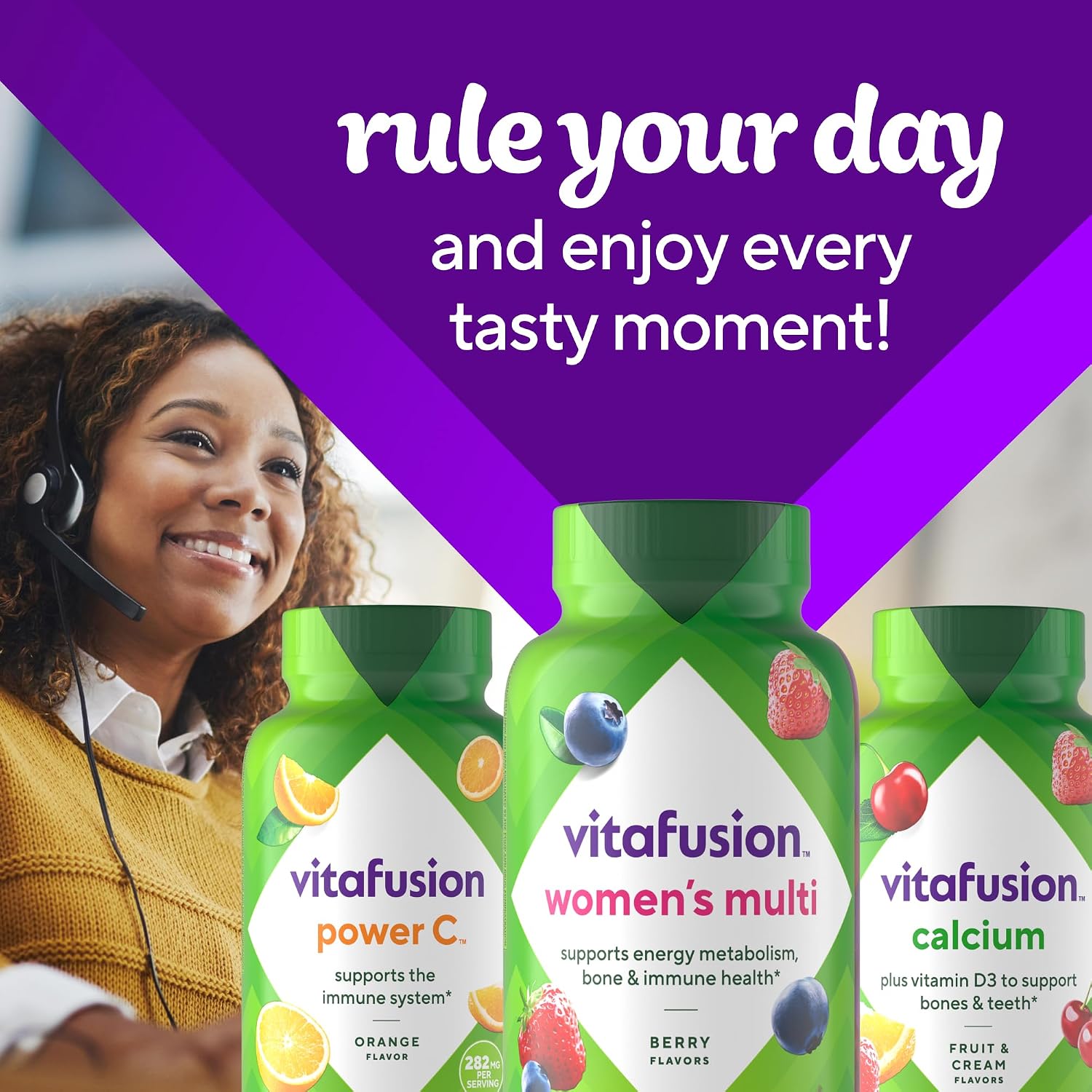 Vitafusion Women's Multivitamin Gummy - 150 Adult Gummies with Vitamins A, B, C, D, E - Berry Flavor - Gluten-Free and Dairy-Free