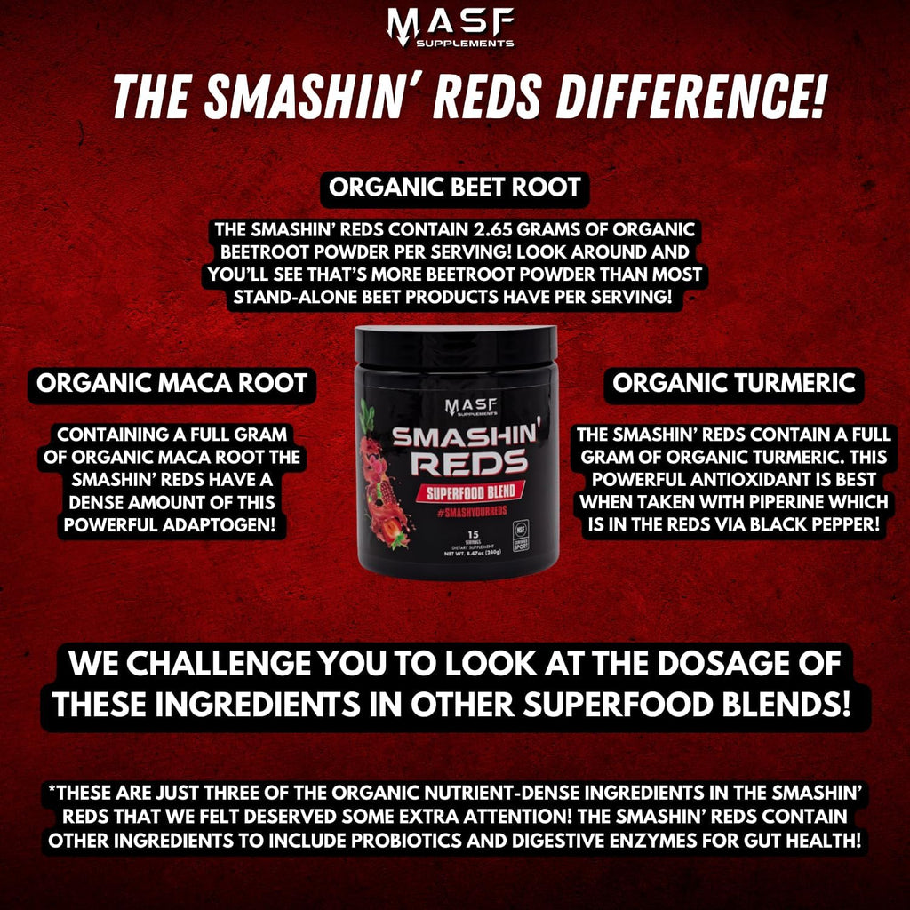 MASF Smashin' Reds Superfood Orgánico - 15 Servicios