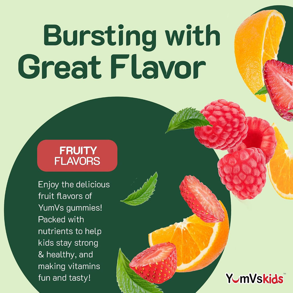 YumVs Gominolas Multivitamínicas para Niños - Sabor Fruta - 120 unidades