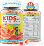 (2 Pack) Multivitamínico Infantil con Hierro, Sin Azúcar, Gomitas con Omega-3, Probióticos, Vitaminas A, C, D, B12, Zinc - Nextdia