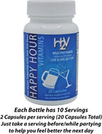 Happy Hour Vitamins - Multivitamínico para Después de Beber con Cardo Mariano y Cactus - 10 Cápsulas