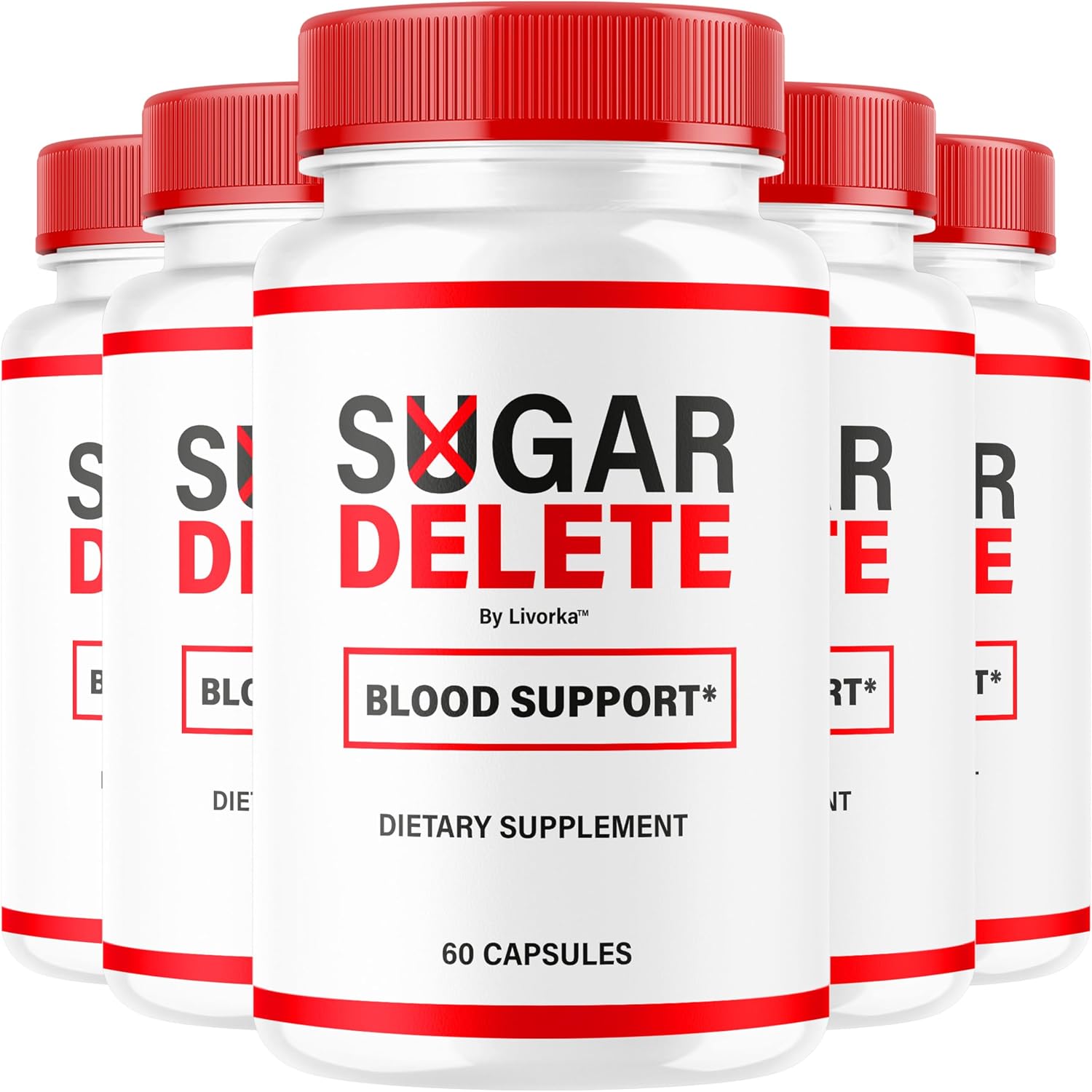 Sugar Delete Cápsulas - Complemento Alimenticio con Ingredientes Naturales, 300 Cápsulas (5 Meses) – LIVORKA