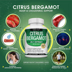Citrus Bergamot Supplement 1500mg - 25:1 Extract - 90 Cápsulas
