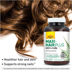 Country Life Maxi-Hair Plus - Biotina 5000 mcg para Cabello, Piel y Uñas - 120 Cápsulas Vegetales