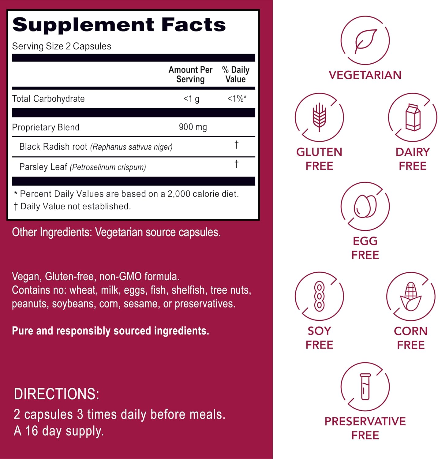 Kroeger Herb Products - Black Radish and Parsley Supplement