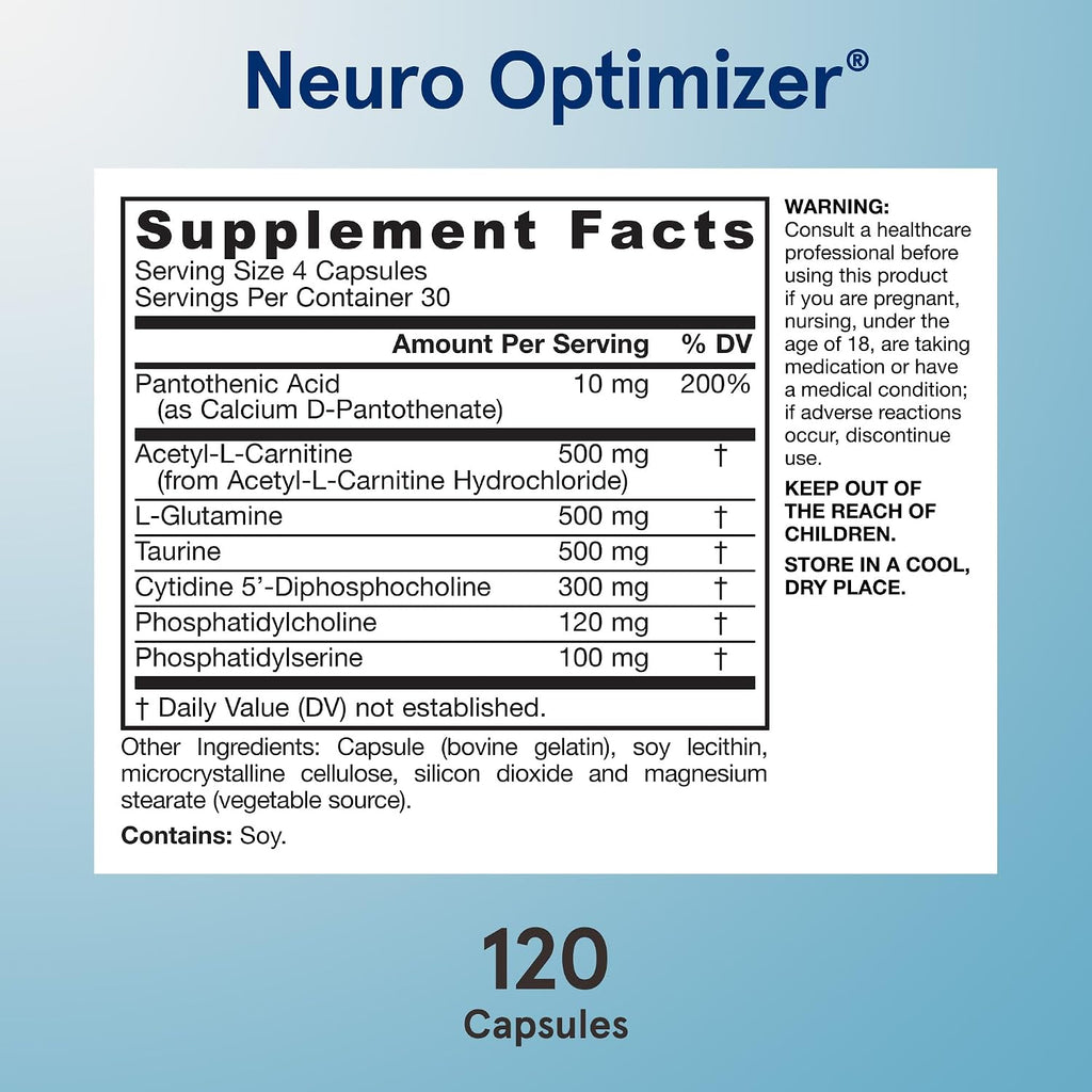 Neuro Optimizer de Jarrow Formulas - 120 Cápsulas