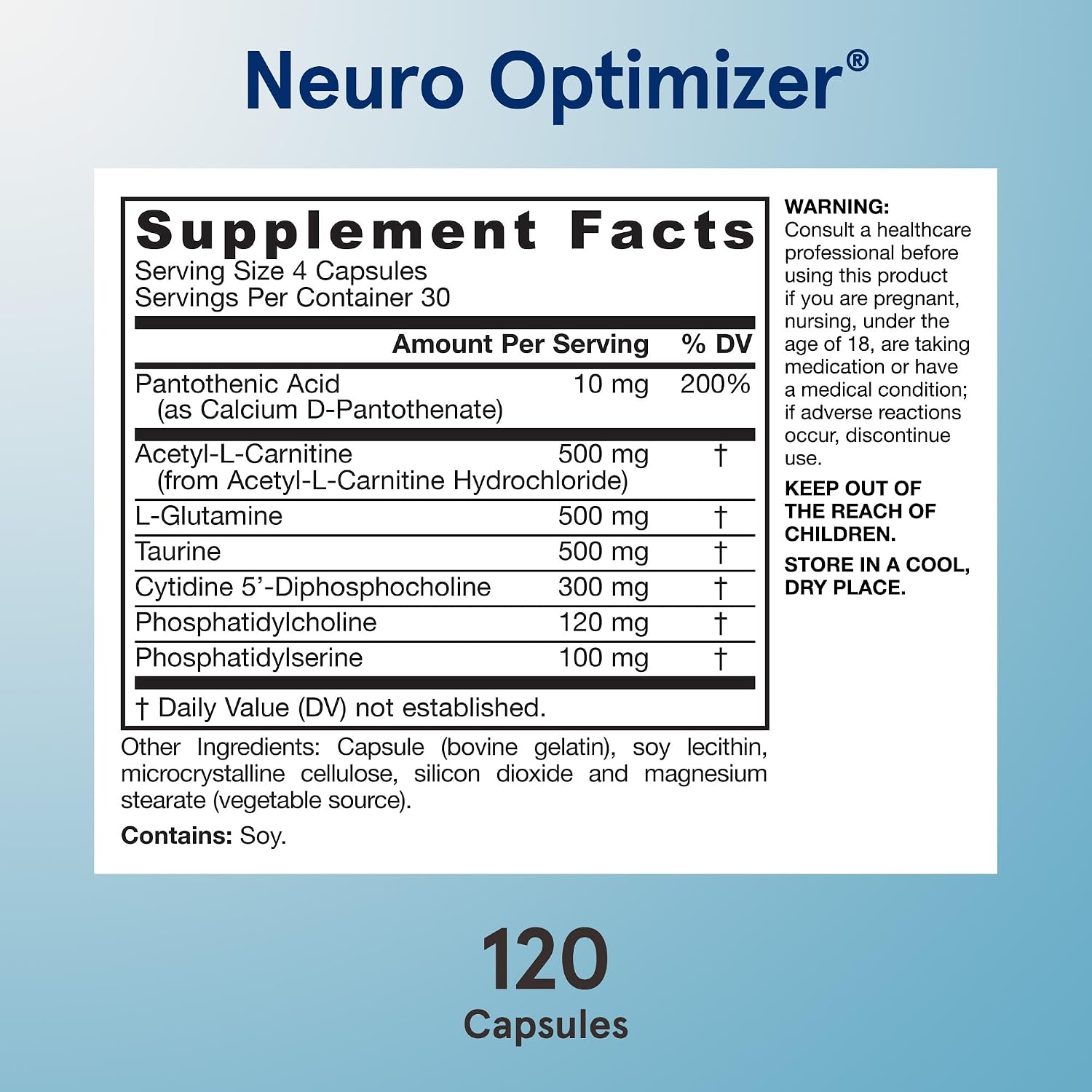 Neuro Optimizer de Jarrow Formulas - 120 Cápsulas