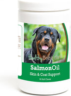 Healthy Breeds Golosinas Blandas de Aceite de Salmón para Perros Rottweiler - 90 unidades