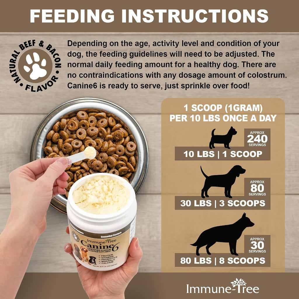 Immune-Tree Colostro Bovino para Perros y Cachorros, 8.47 oz (240 g)