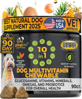 Googipet Multivitamínico Premium para Perros - Masticables 10 en 1 con Glucosamina, Probióticos y Omega-3 (Sabor a Pollo)