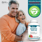Berberina 1200mg – Fórmula Concentrada de Berberina HCl – 60 Cápsulas – Hybrid Nutraceuticals