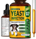 Yeast Infection Treatment for Dogs Helps with Itching & Allergies – Dog Yeast Infection Treatment Liquid Herbal Supplement – for All Breeds – Bacon Taste – 2 Oz